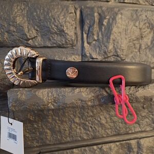 Rachel Zoe Black Accessory with Gold Emblem